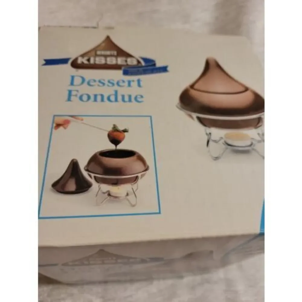 Hershey's Kisses Chocolate Dessert Fondue Set ceramic candy dish‎